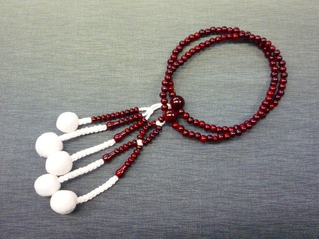 画像: 【紅梅】 綿房 ◇木製念珠