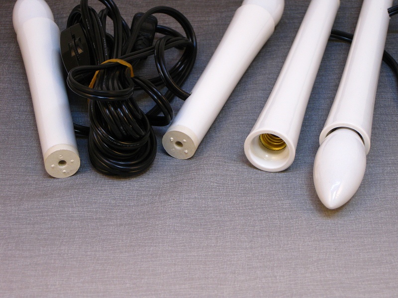 画像: 安心灯 【大＆小】 電気ロウソク ：2灯組≪コンセント差込タイプ≫